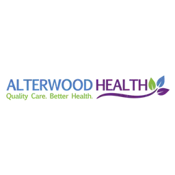 A logo for alterwood health quality care better health.