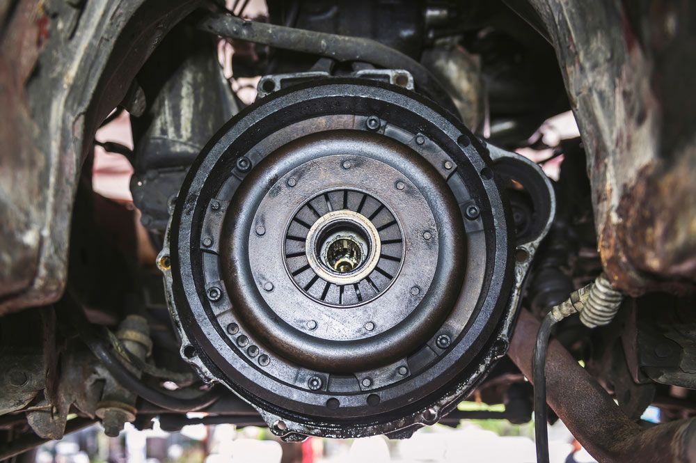 Close-up Of Old Used Clutch System On Rear Wheel — Crossway Wreckers & Mechanical In Gordonvale, QLD