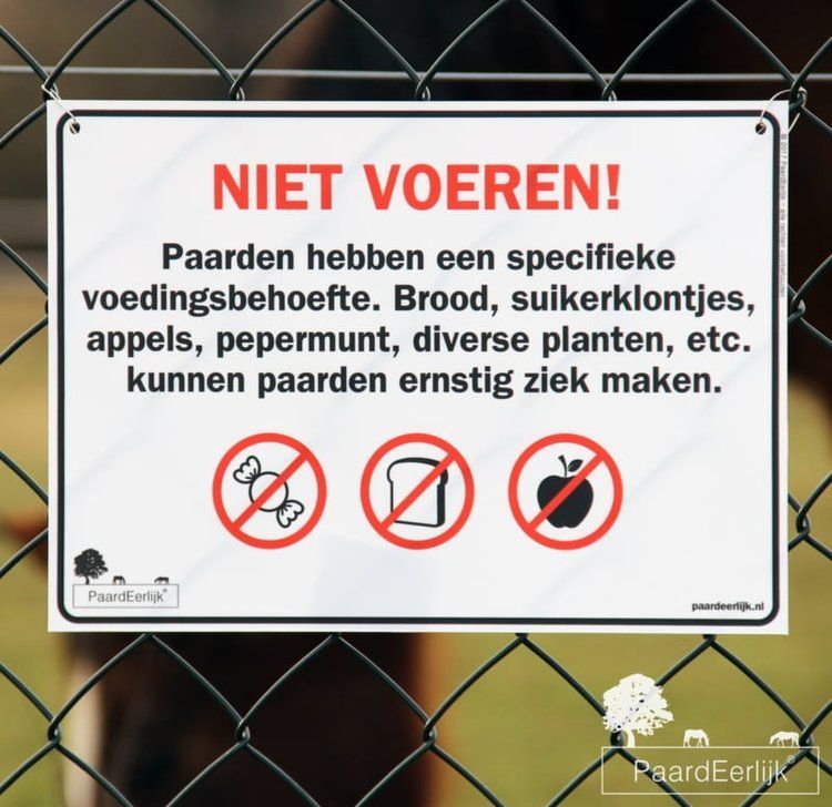 bord niet voeren