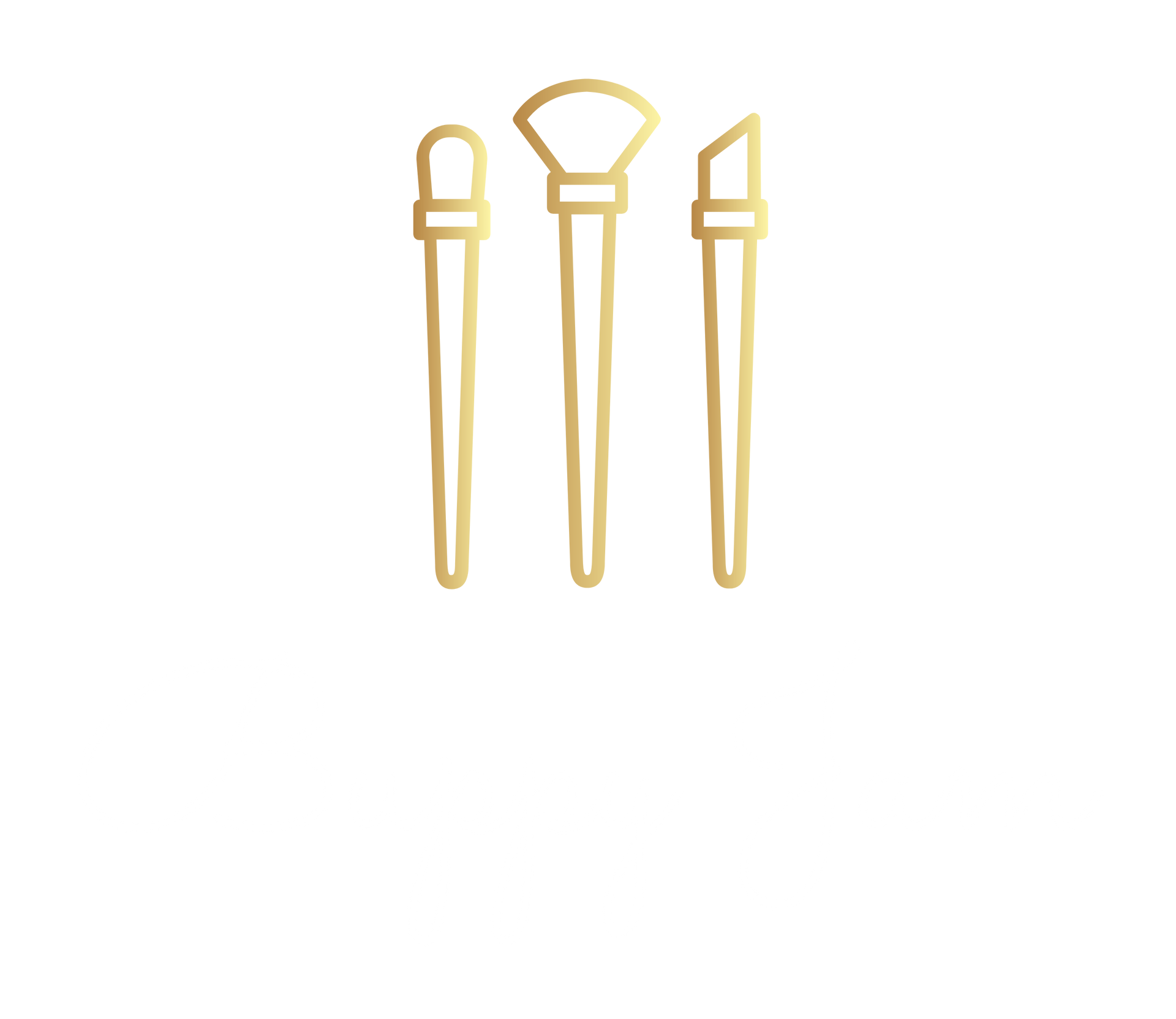 A logo for a company called buppy jam with three brushes on a black background.