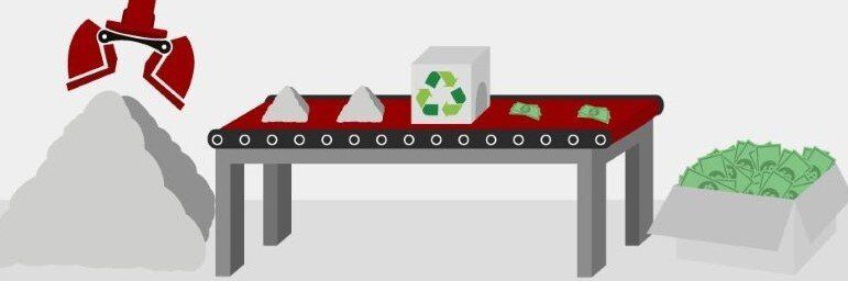 recycle for money icon