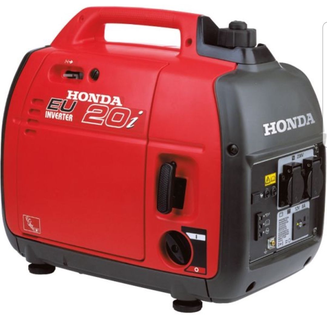 A red and black honda eu 20i inverter generator
