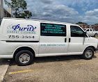 White Purity van parked outdoors with company logo and phone number on the side