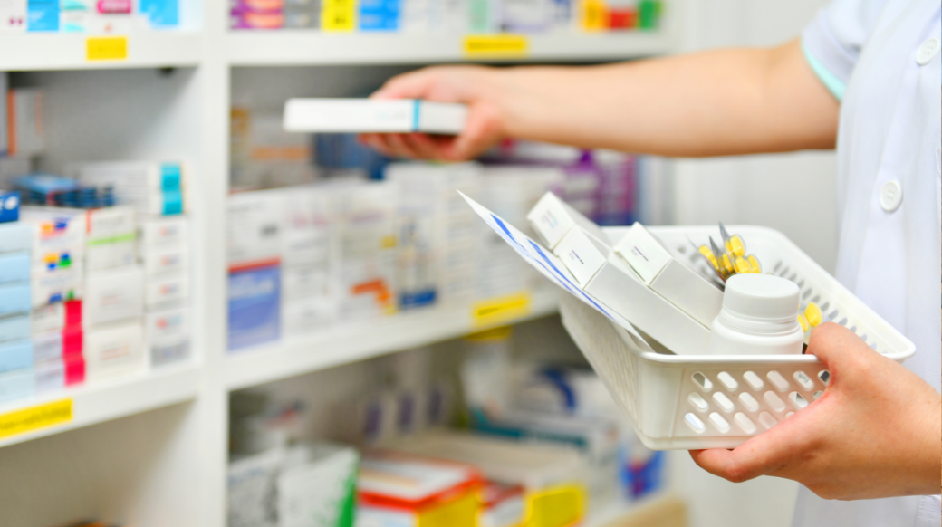 pharmacist filling a prescription