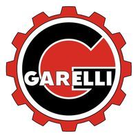 Logo Garelli: ruota dentata rossa, cerchio nero e rosso con la scritta