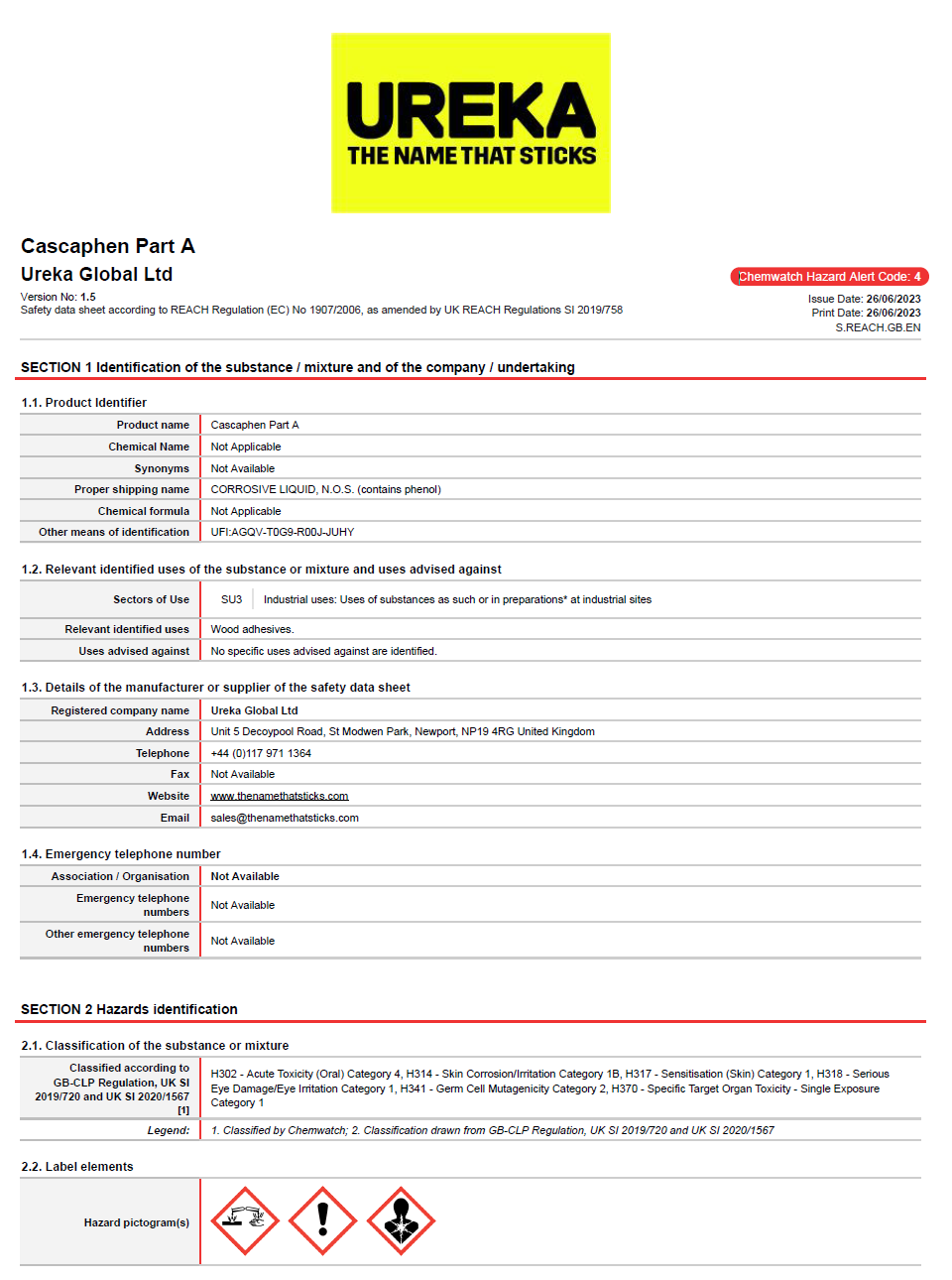 cascamite data sheet