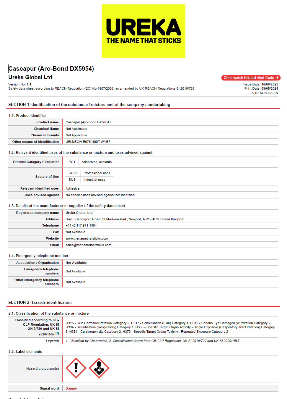 cascamite data sheet