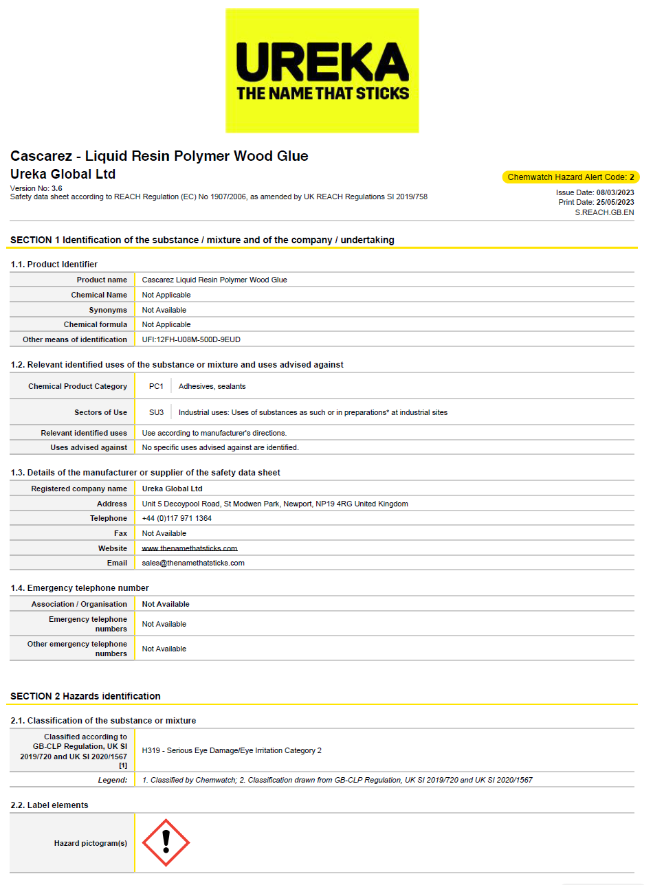 cascamite data sheet