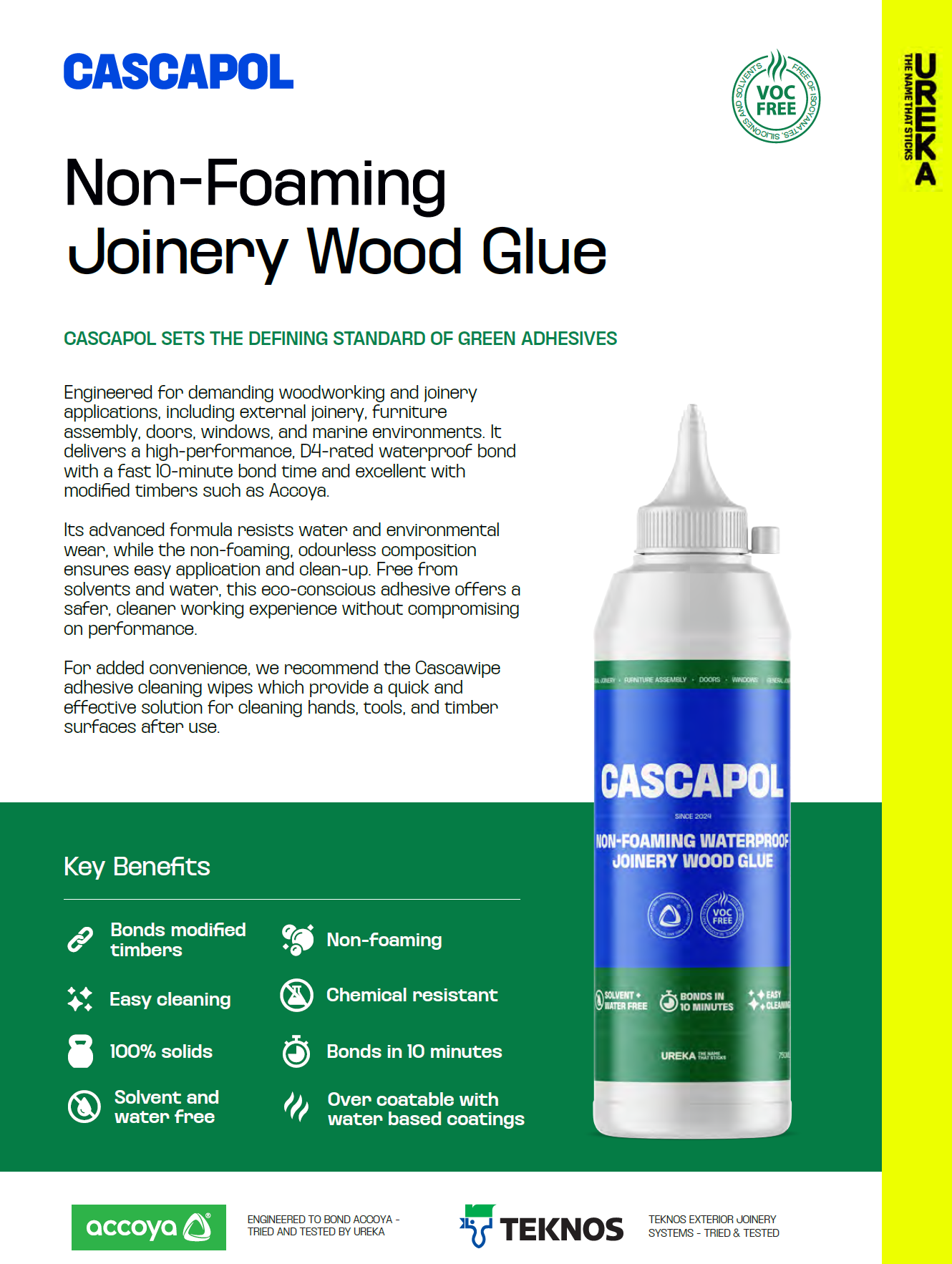 cascapol non foaming joinery wood glue
