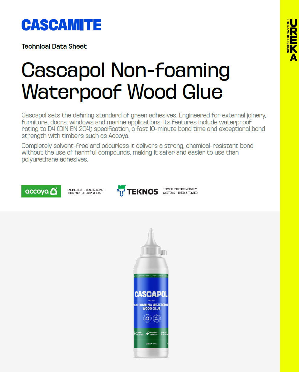 cascapol non foaming joinery wood glue