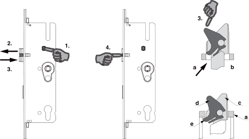 MACO 228491 lock case for G-TS door lock BS=35 E=92 VK 8