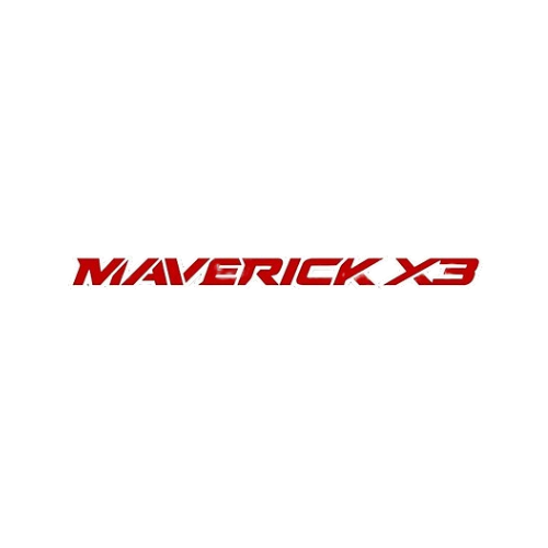 The maverick x3 logo is red on a white background.