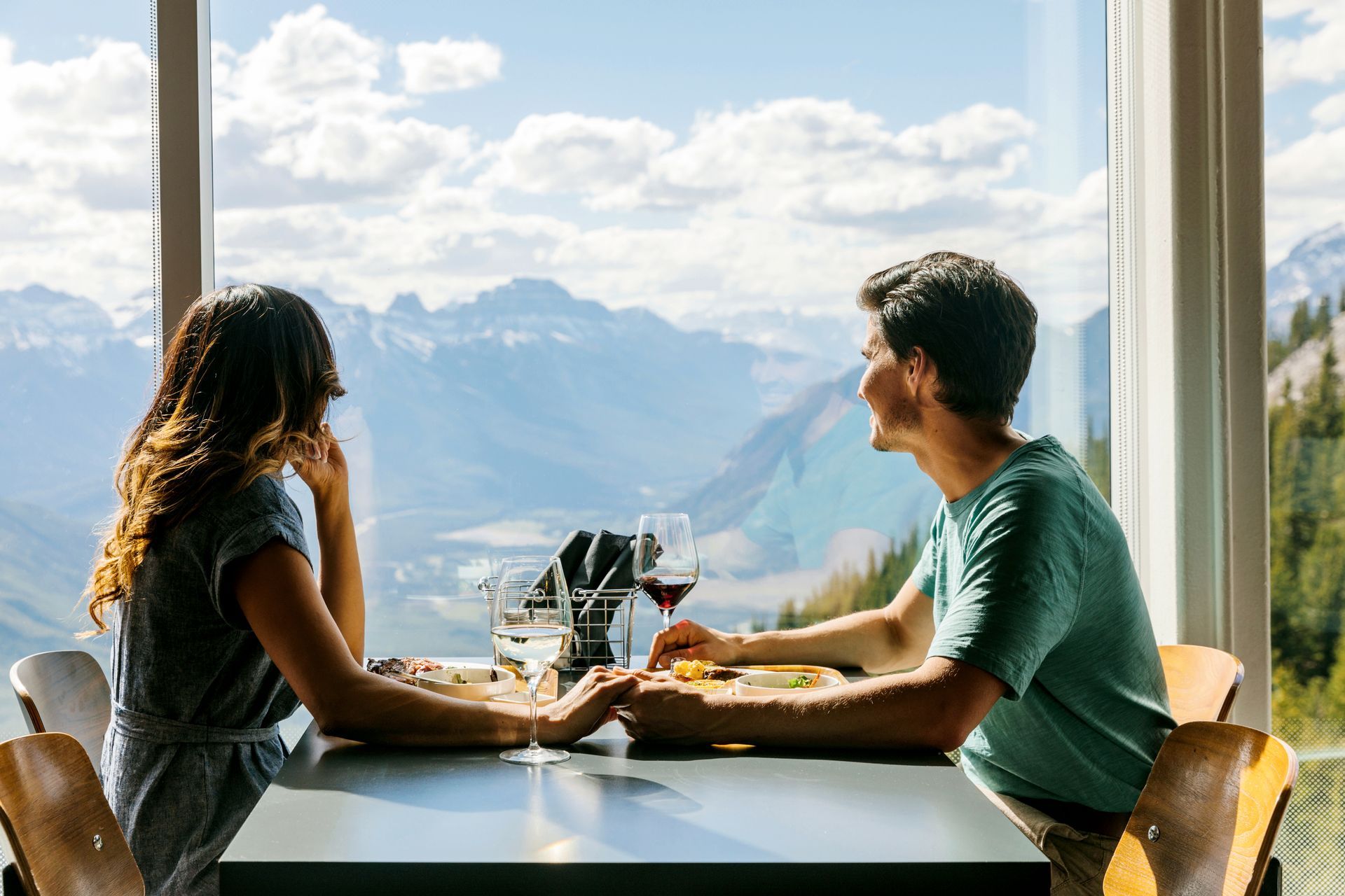 Banff Bear Travel small group tour lunch at Banff Gondola
