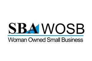 The logo for sba wosb is a woman owned small business.