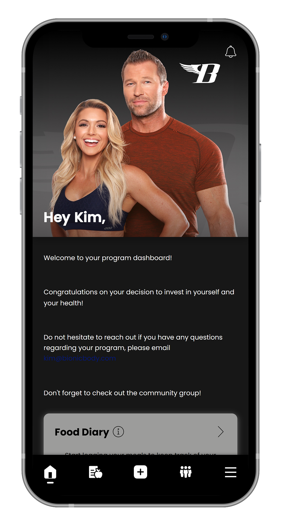 Kim Lyons and Gunter Schlierkamp Bionic Body App