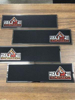 Four black and silver
