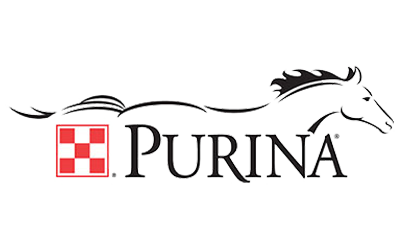 Un logo per purina con sopra un cavallo