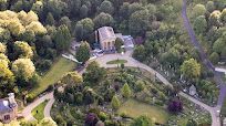 Large drone shot of a cemetery in Brislington.