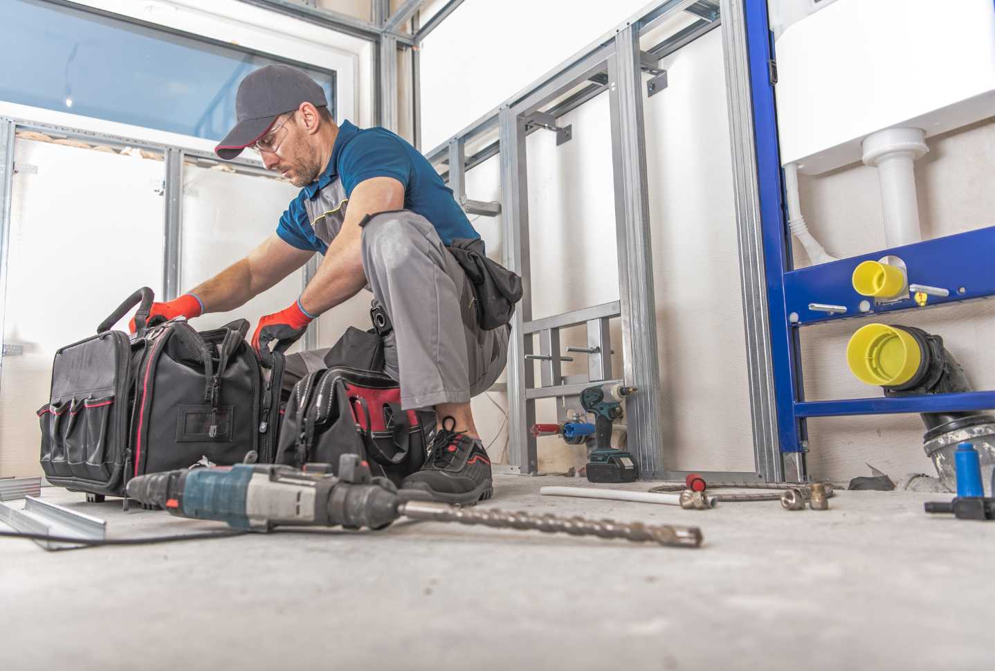 Tools for the bathroom installation process