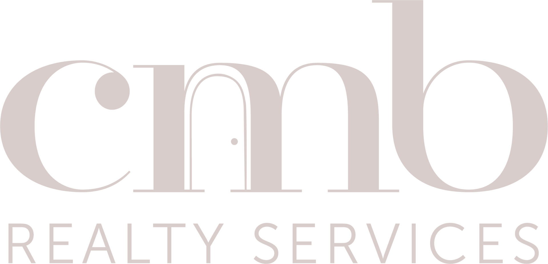 A logo for a real estate company called cmb realty services.