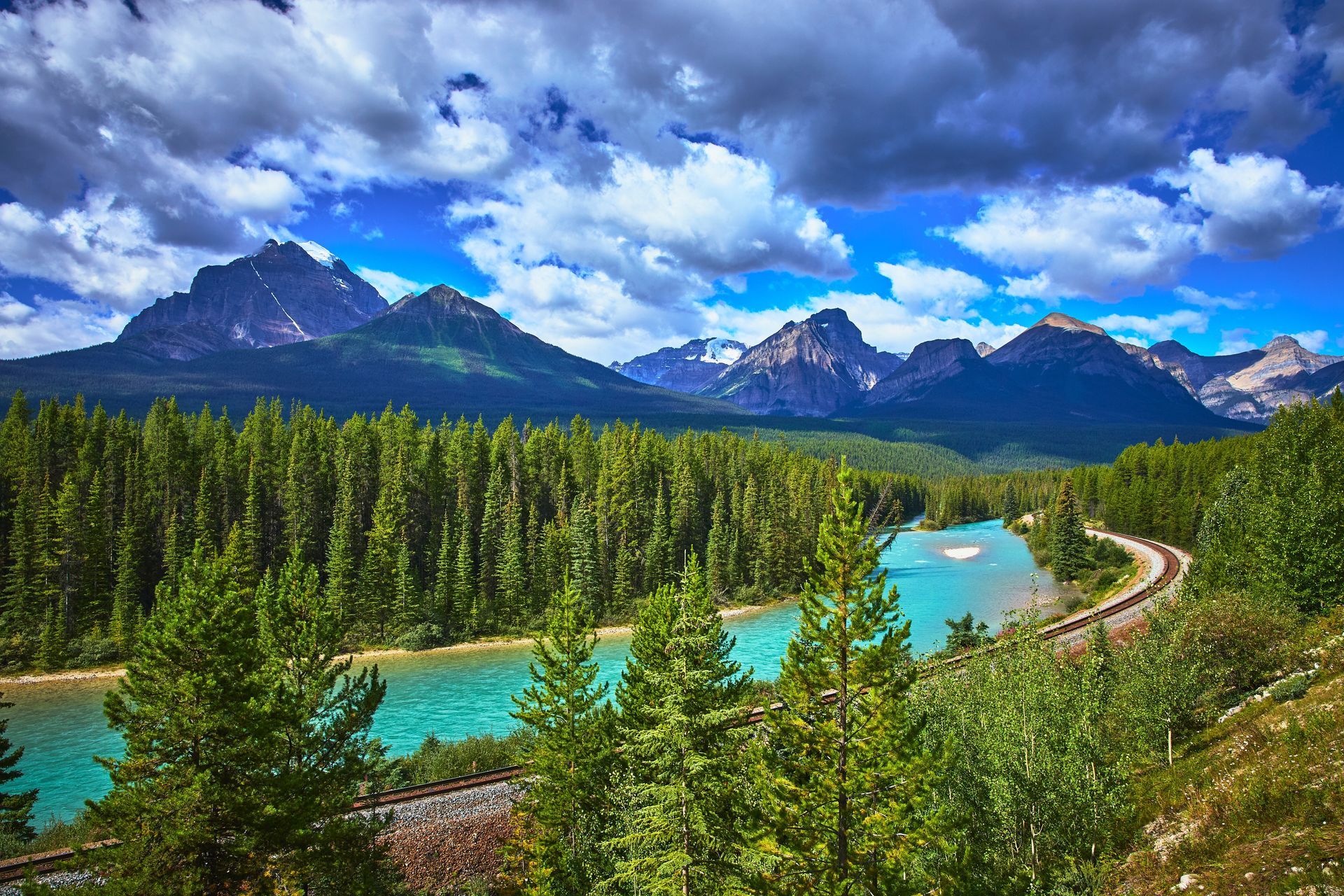 Train through the Rockies