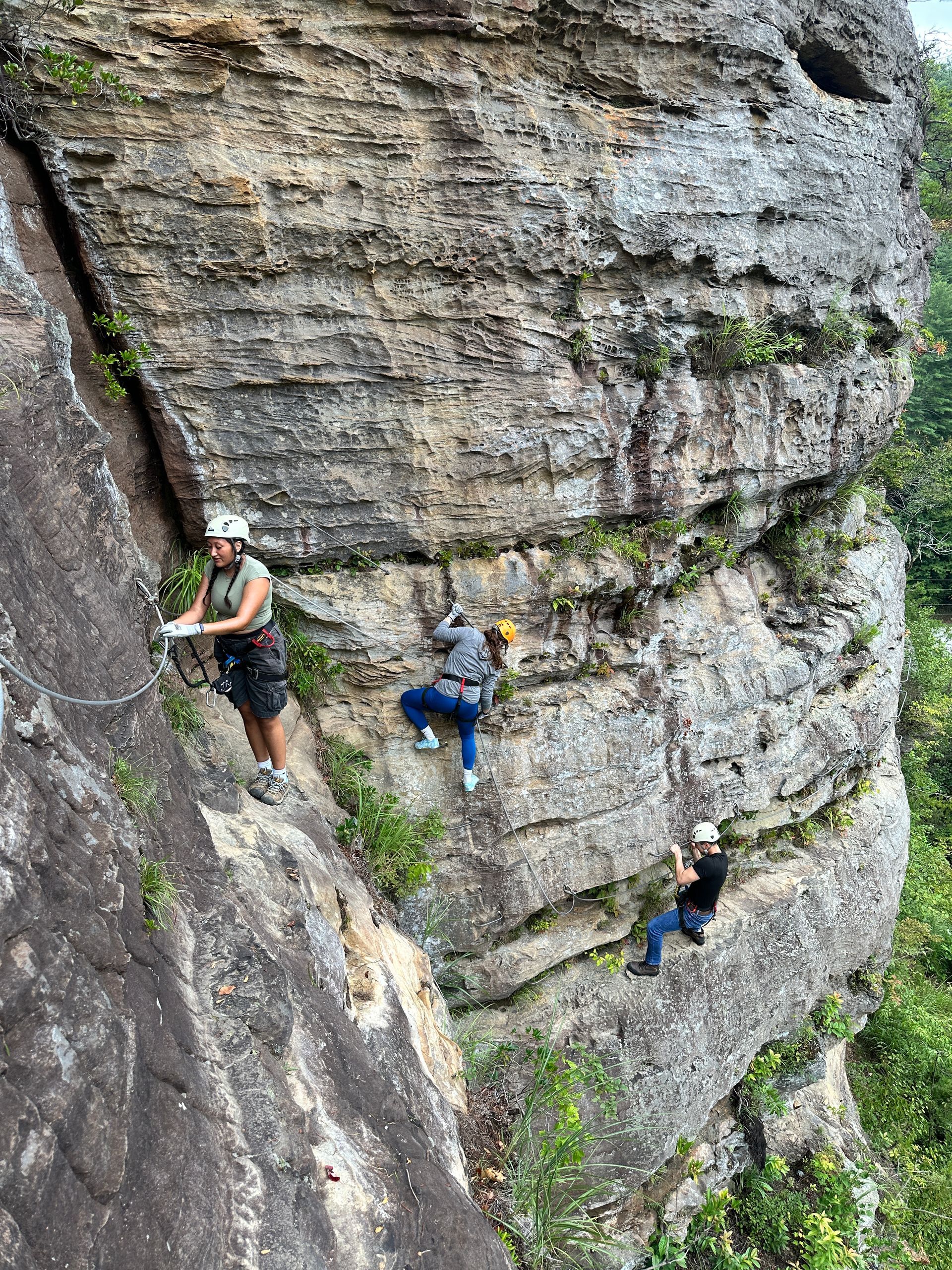 red river gorge via ferrata at southeast mountain guides ky