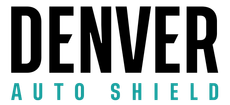 Logo for Denver Auto Shield with black text