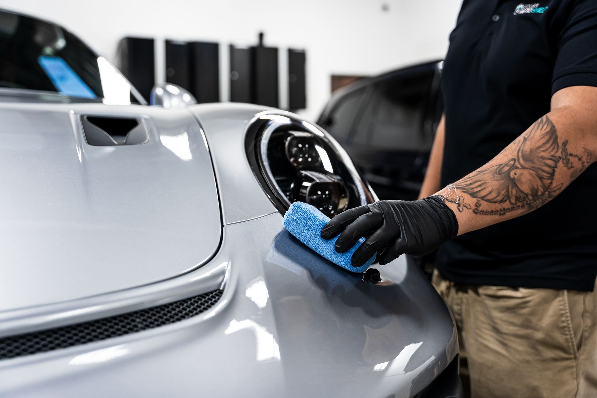 Installing ceramic coating on front bumper