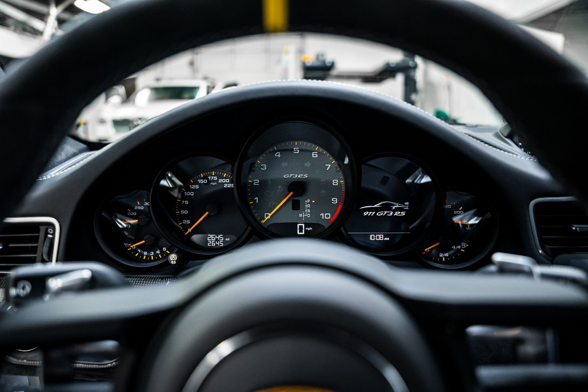 Gauge cluster on finished vehicle