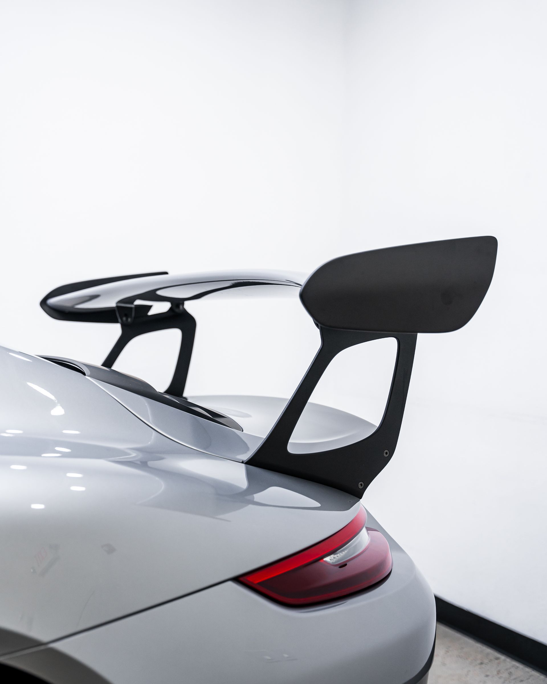 Wing on finished car