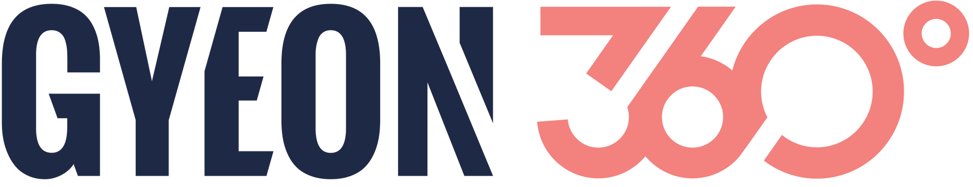 Gyeon 360° logo in dark blue and coral colors.
