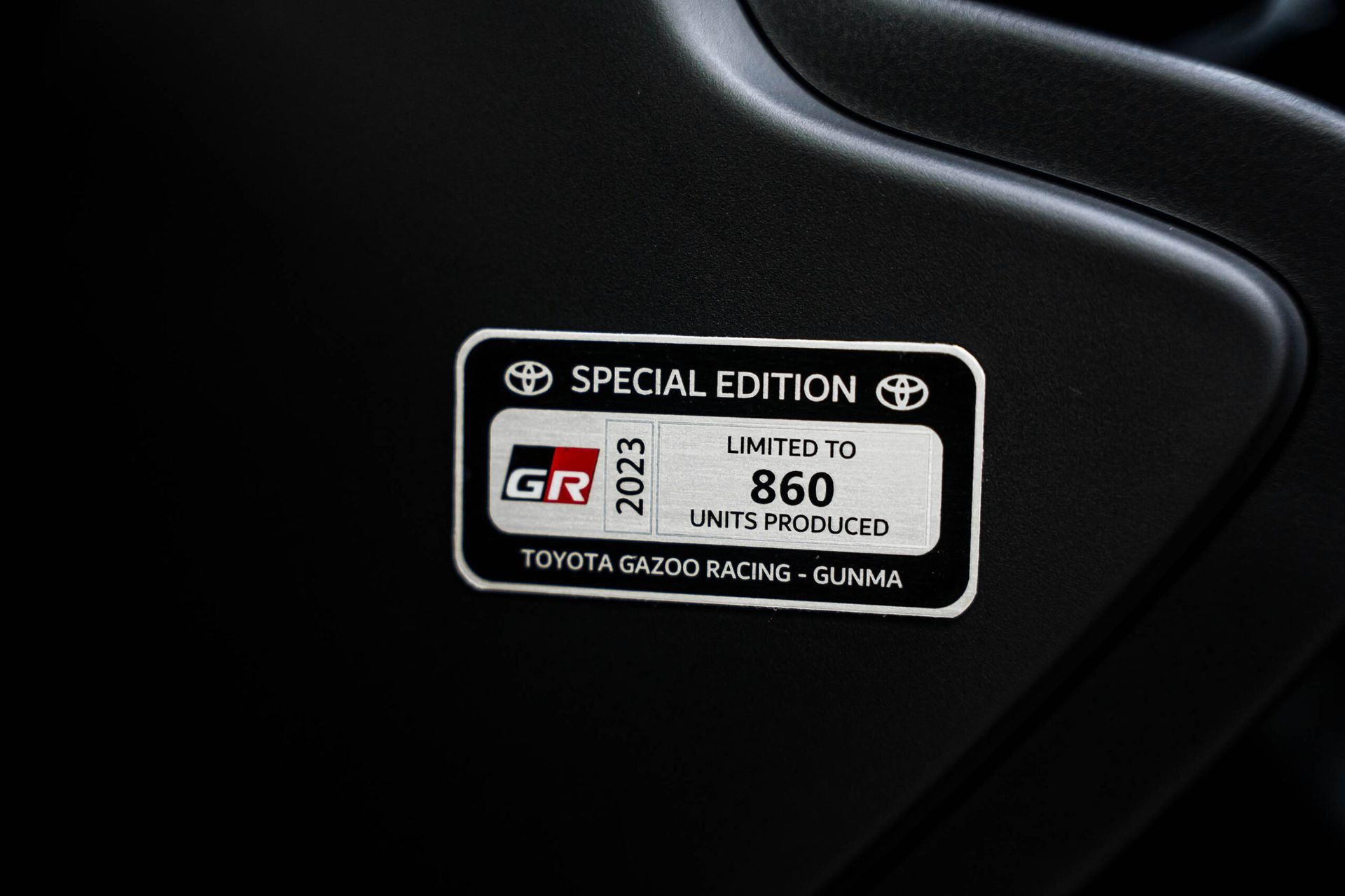 A toyota gr special edition limited to 860 units