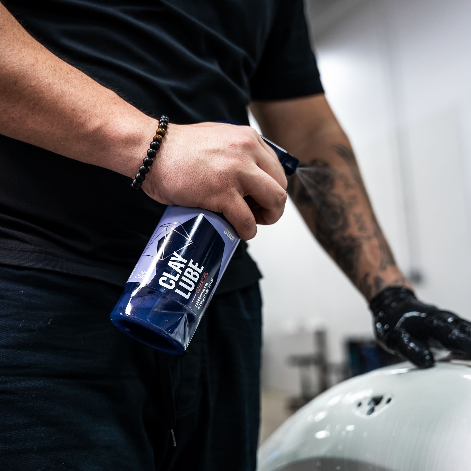 Man spraying
