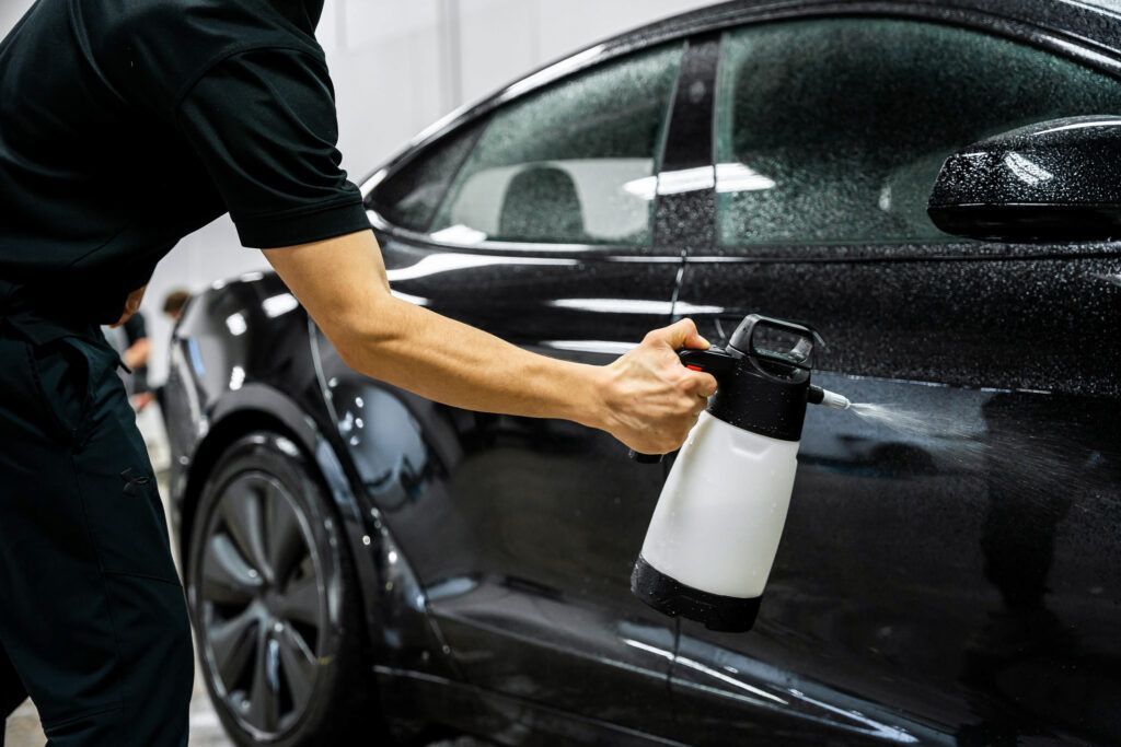 Using Iron remover to chemically decontaminate the paint