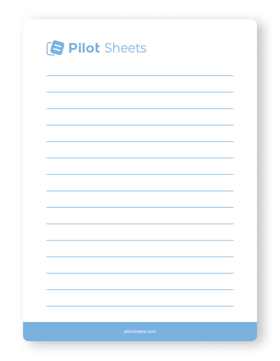 Pilot Sheets - Mini