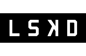 A black and white logo for lskd on a white background.
