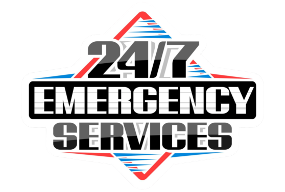 A logo for 24 hour emergency services