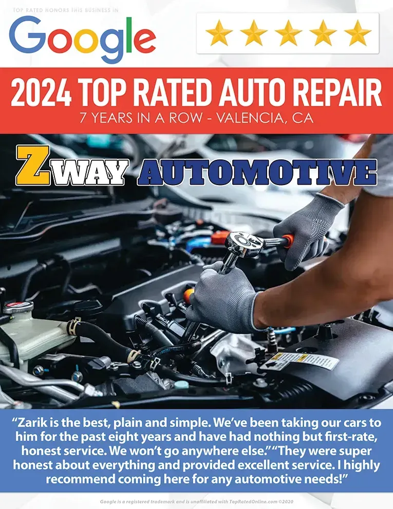 Google 2024 Top Rated Auto Repair | Zway Automotive