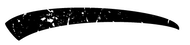 A black and white image of a brush stroke on a white background.