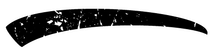 A black and white image of a brush stroke on a white background.