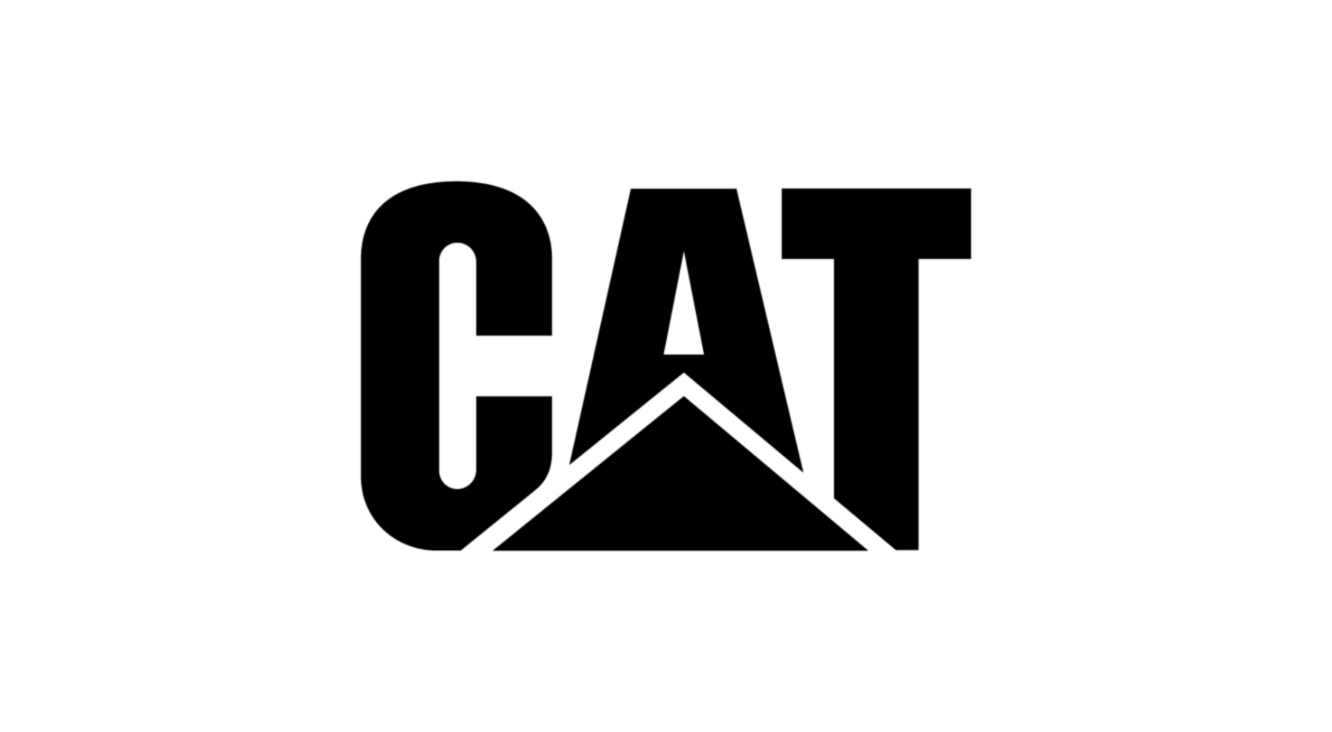 Black CAT logo, representing Caterpillar, a global leader in heavy machinery and construction equipment