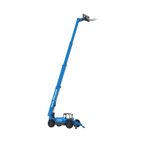 Genie GTH-1056 telehandler with 10,000 lb capacity and 56 ft. reach, designed for rugged material handling needs