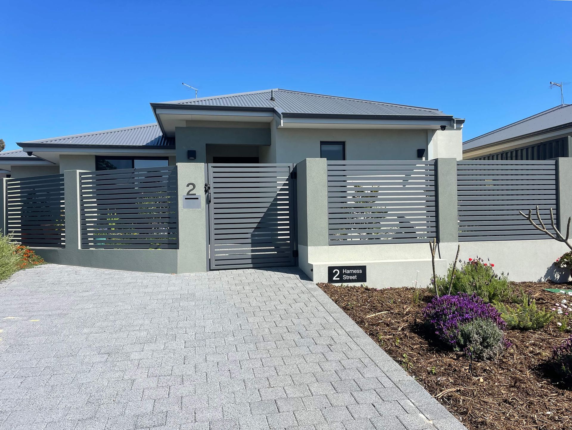 Rendered Brick Fences Perth | Brick Rendered Wall