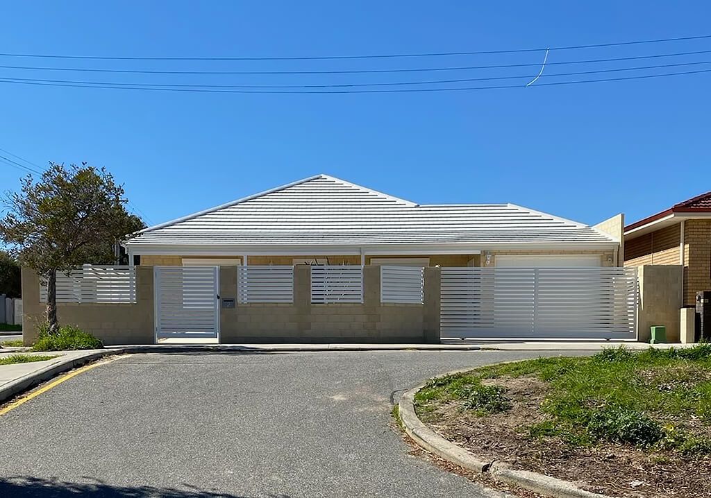 face brick fence boundary fence perth