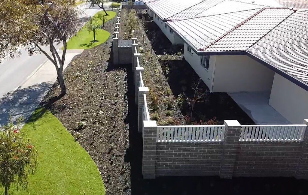 traditional brick fence boundary fence