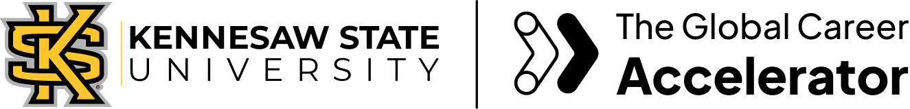 Kennesaw State University Logo and The Global Career Accelerator logos