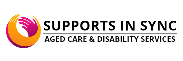 The logo for supports in sync aged care and disability services