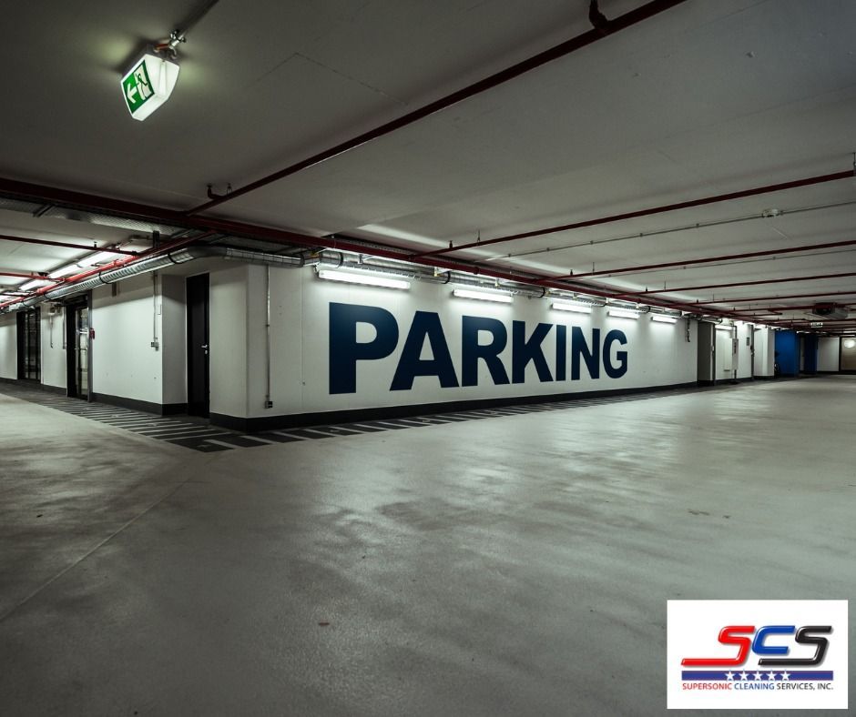 Empty parking garage with