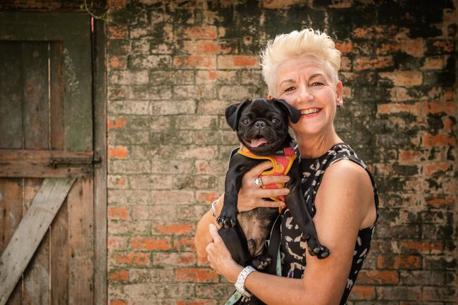 Lorraine with dog