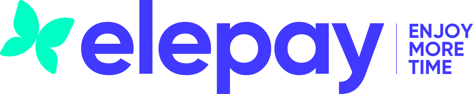 A blue and green logo for a company called elepay
